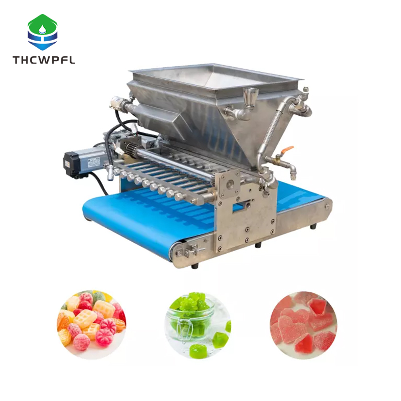 Kleine handmatige gummybeer-machine voor het maken van snoep en chocolade (5)